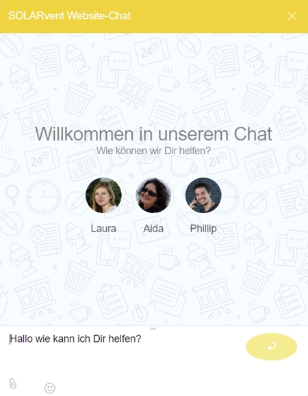 SOLARvent Website Chat SOLARvent Website Chat