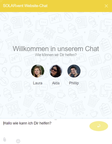 SOLARvent Website Chat